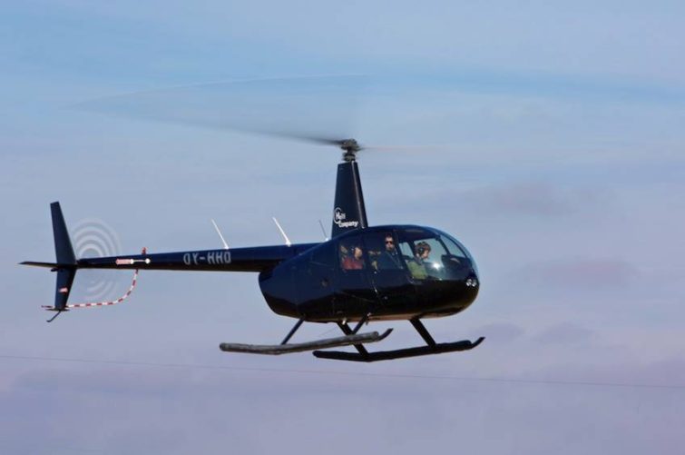 Helikoptertur fra Sjælland eller Jylland